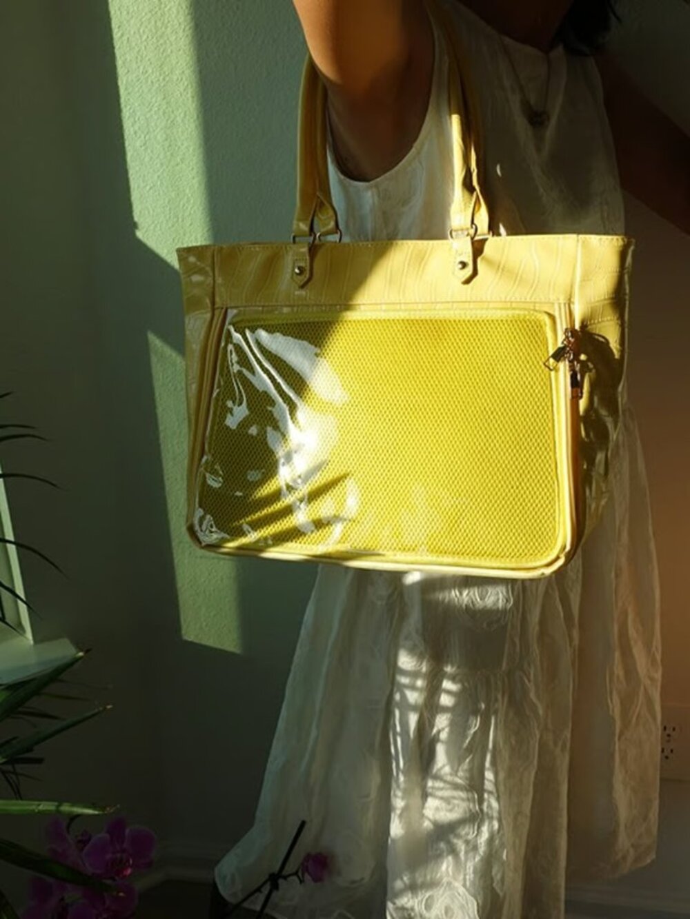 Butter Y2K Ita Bag Tote Large Faux Leather Crocodile Shoulder Bag Kawaii Purse